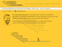 Tablet Screenshot of betontreppe.de